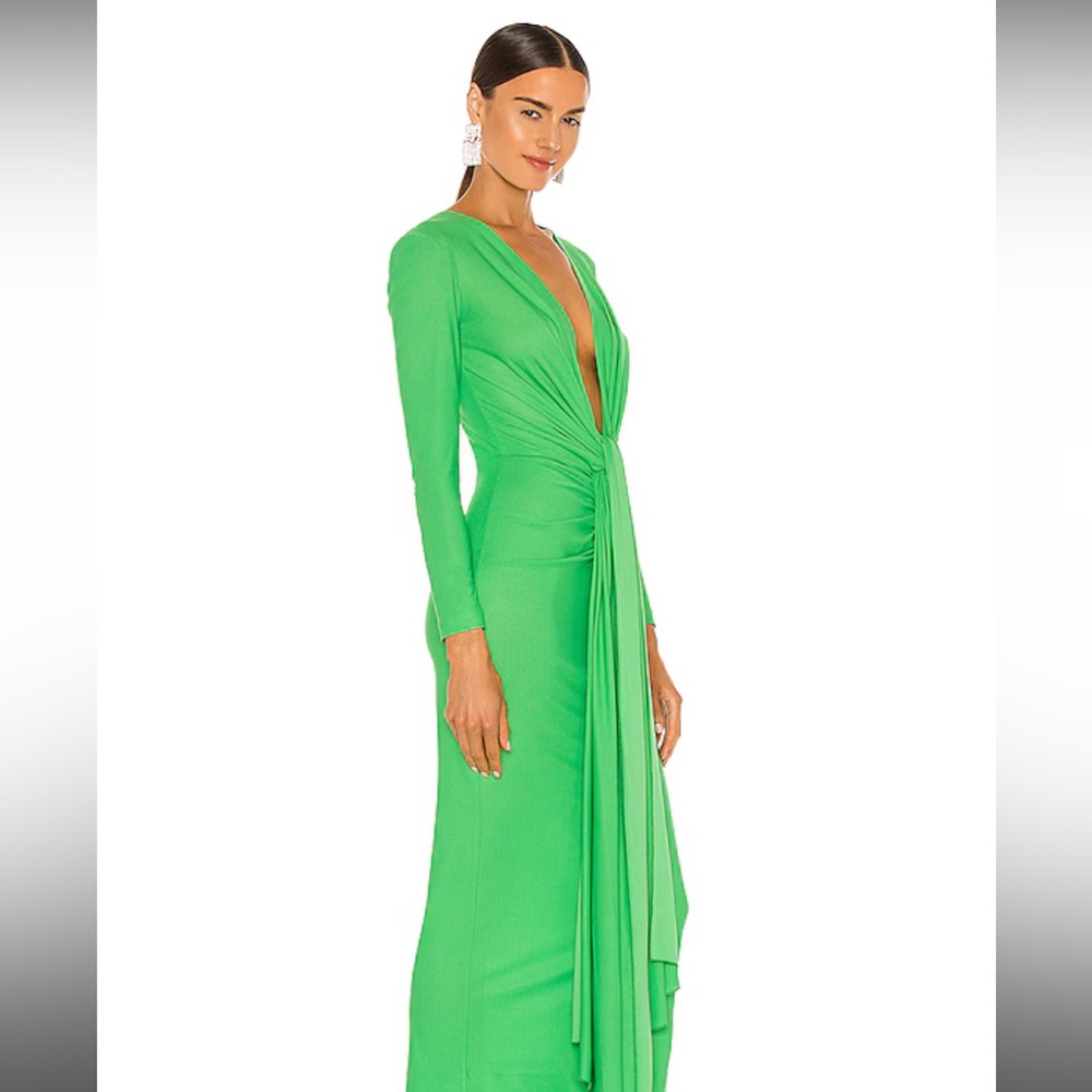 Solace London Green Lorena Midi Dress
